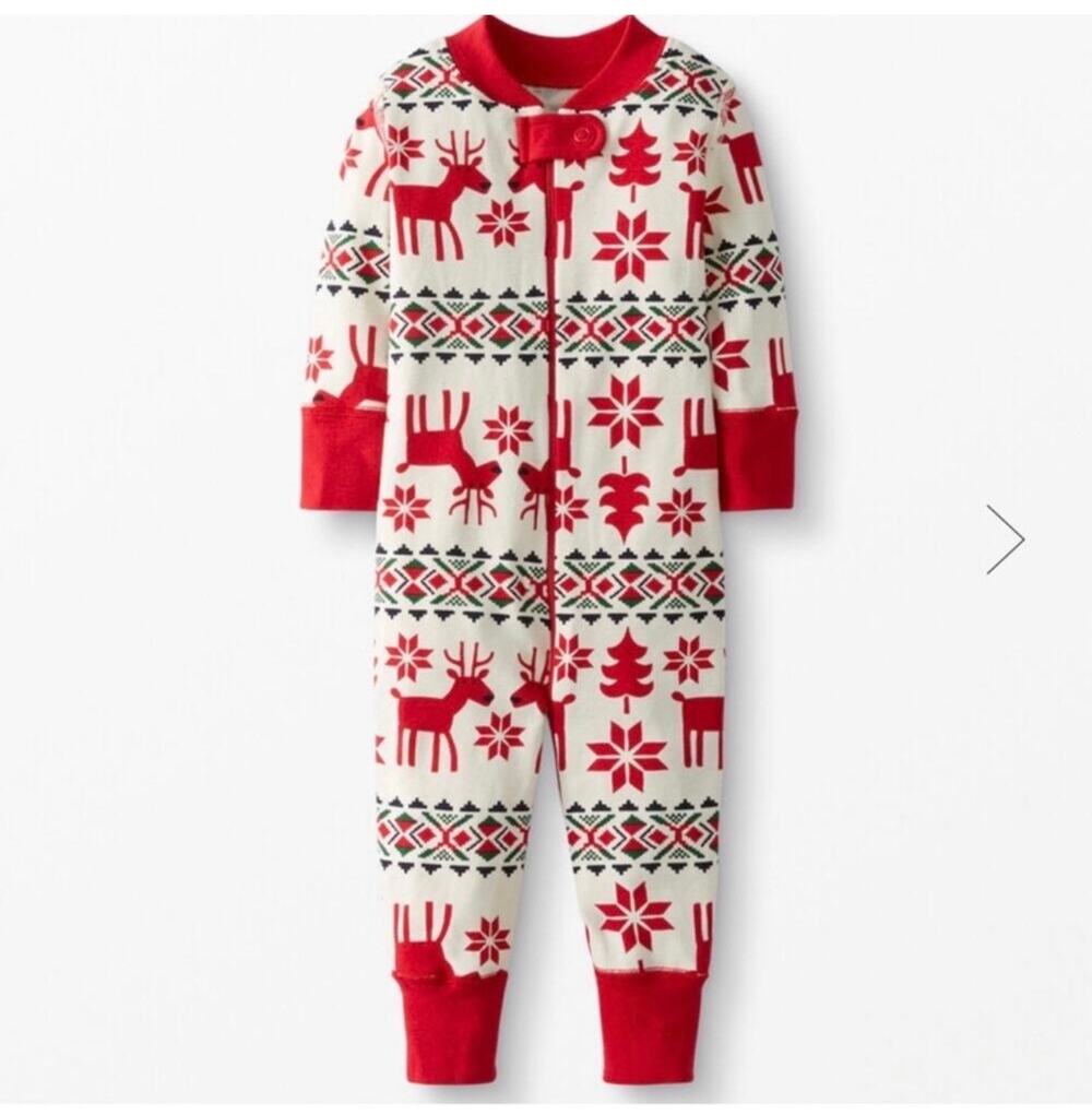Hanna Andersson Christmas 'Oh Deer' Organic Cotton Baby Sleeper 70 6-12 months